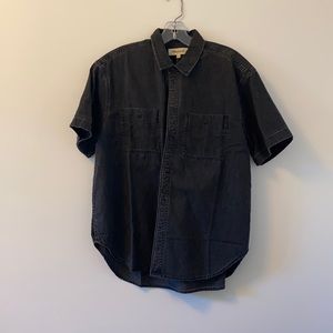 Madewell Black Shortsleeved Button down